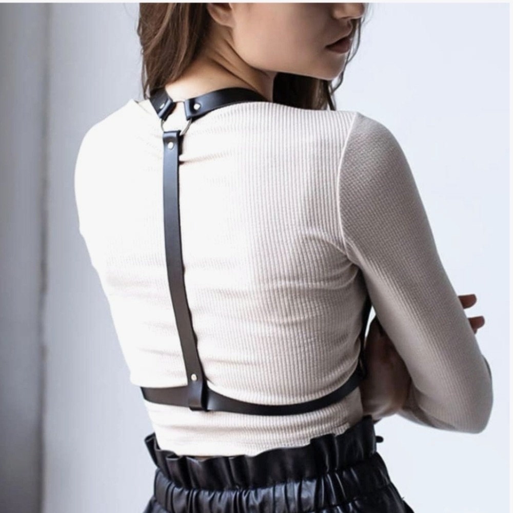 Chest Harness - Faux Leather Accessory🍂 - Picture 2 of 7